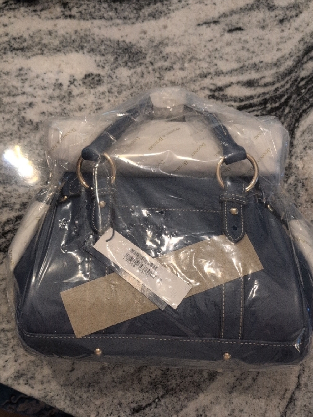 Dooney & Bourke Penrose 30 with Pocket Satchel - BLUE - Picture 14 of 16